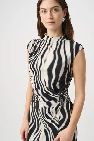 Zebra Print Wrap Dress