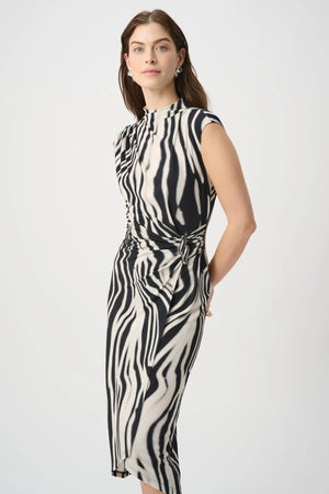 Zebra Print Wrap Dress