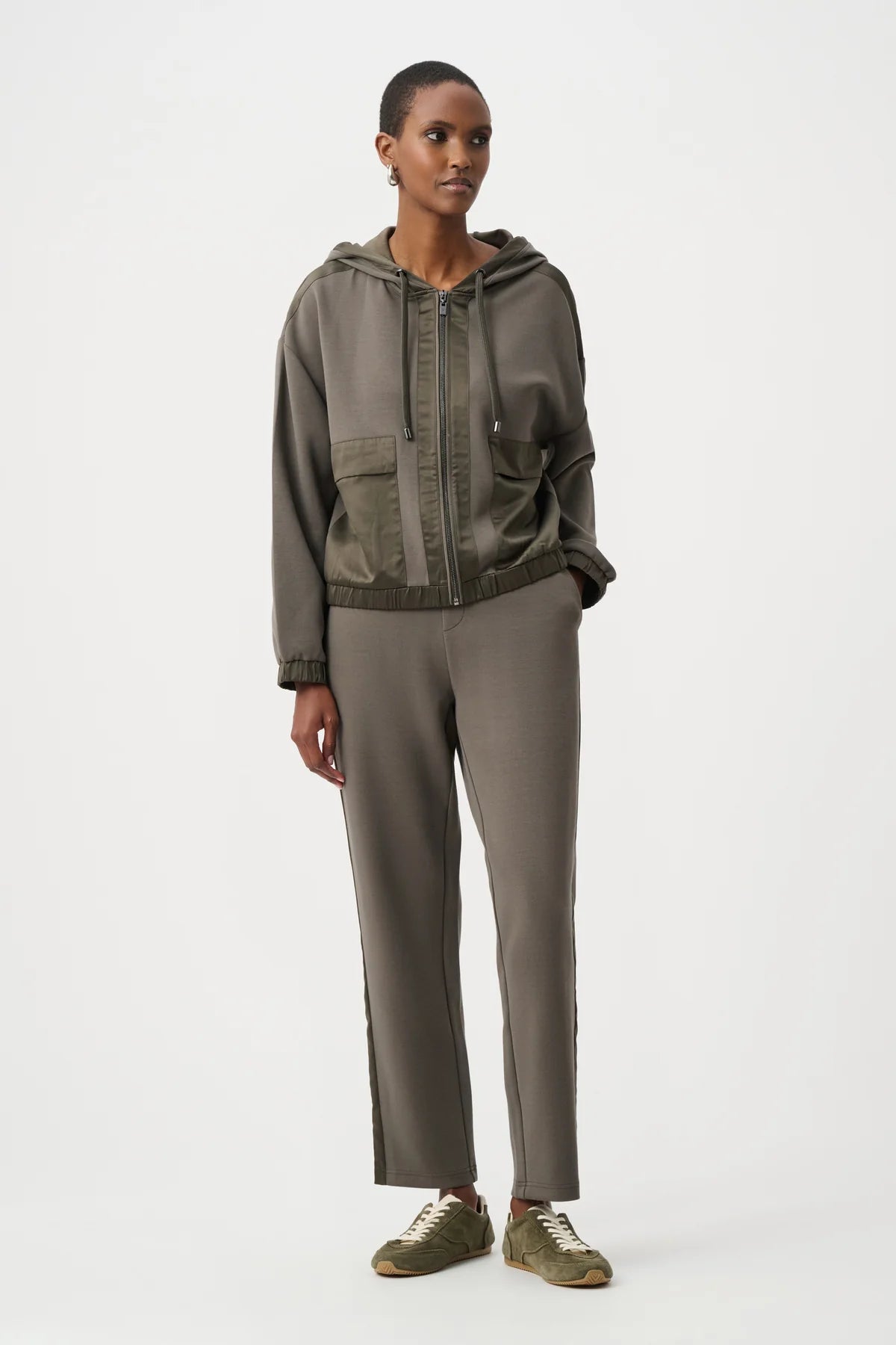 Satin Trim Boxy Jacket