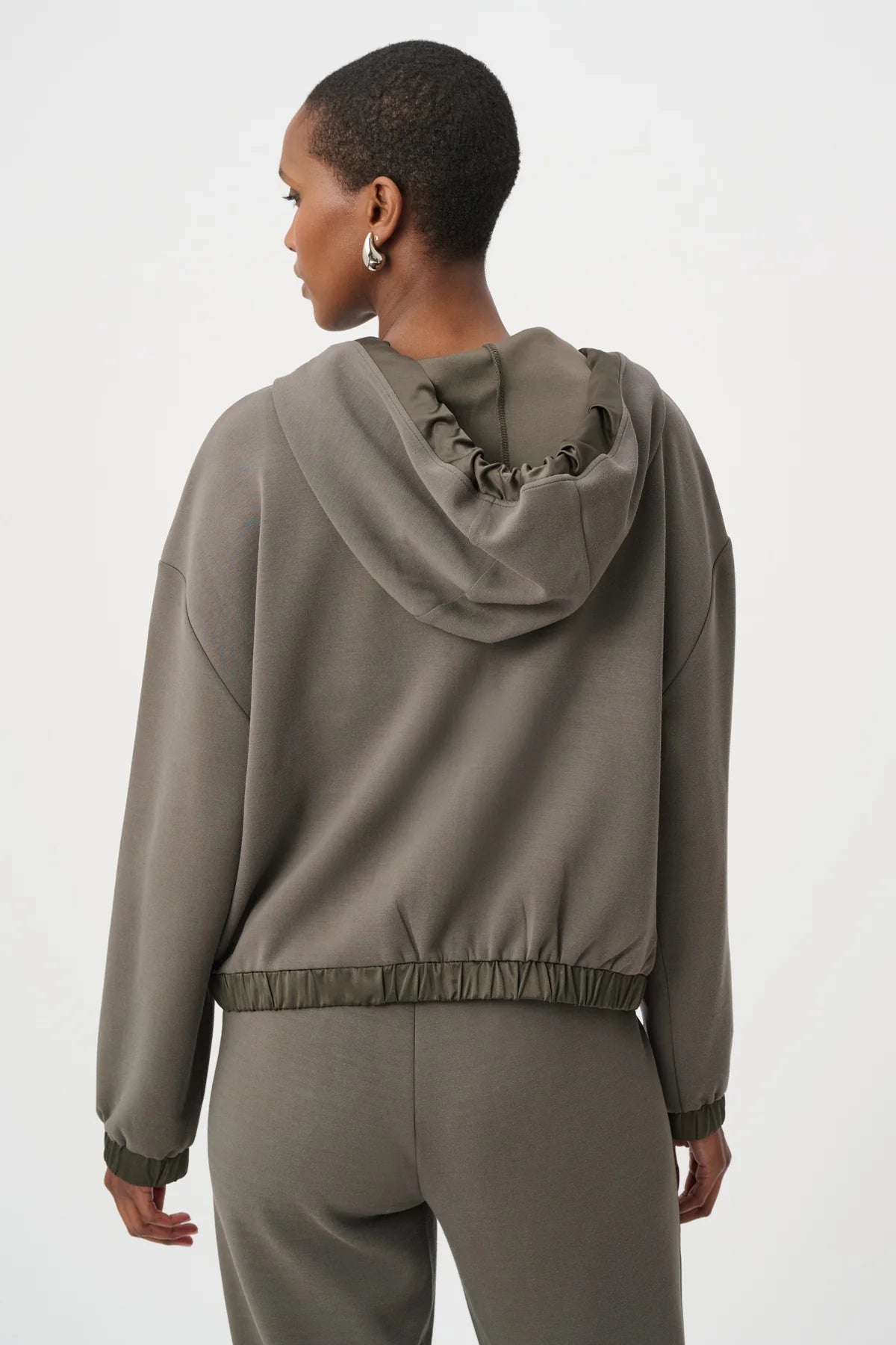 Satin Trim Boxy Jacket
