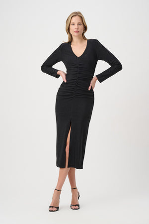 Ruched Bodycon Midi Dress