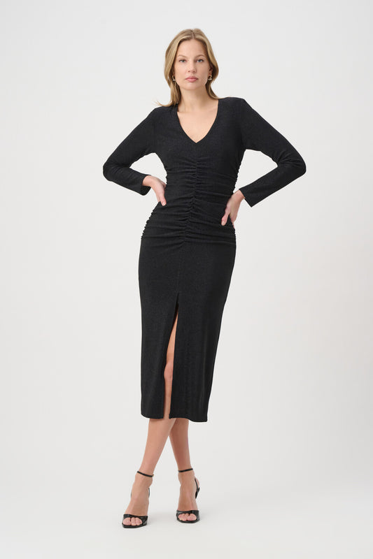 Ruched Bodycon Midi Dress
