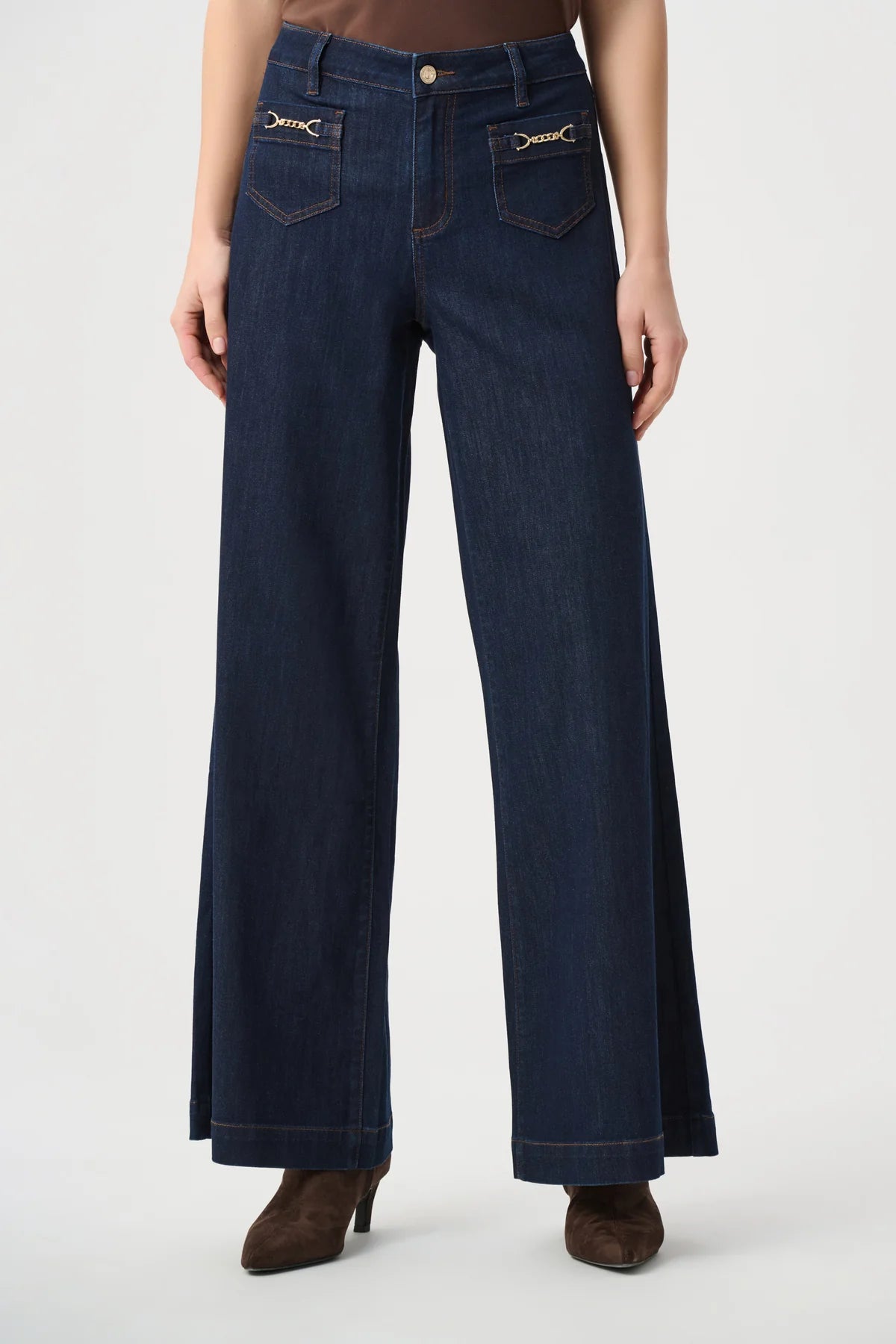 Featherweave Denim Palazzo Jeans