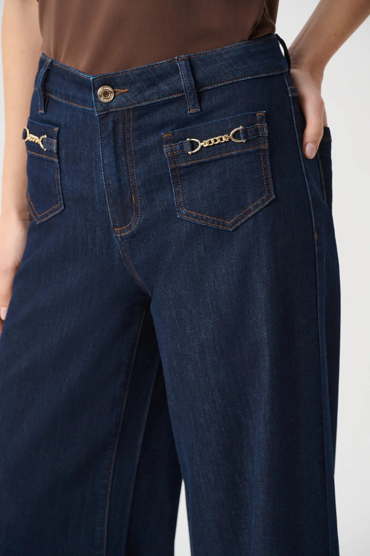 Featherweave Denim Palazzo Jeans