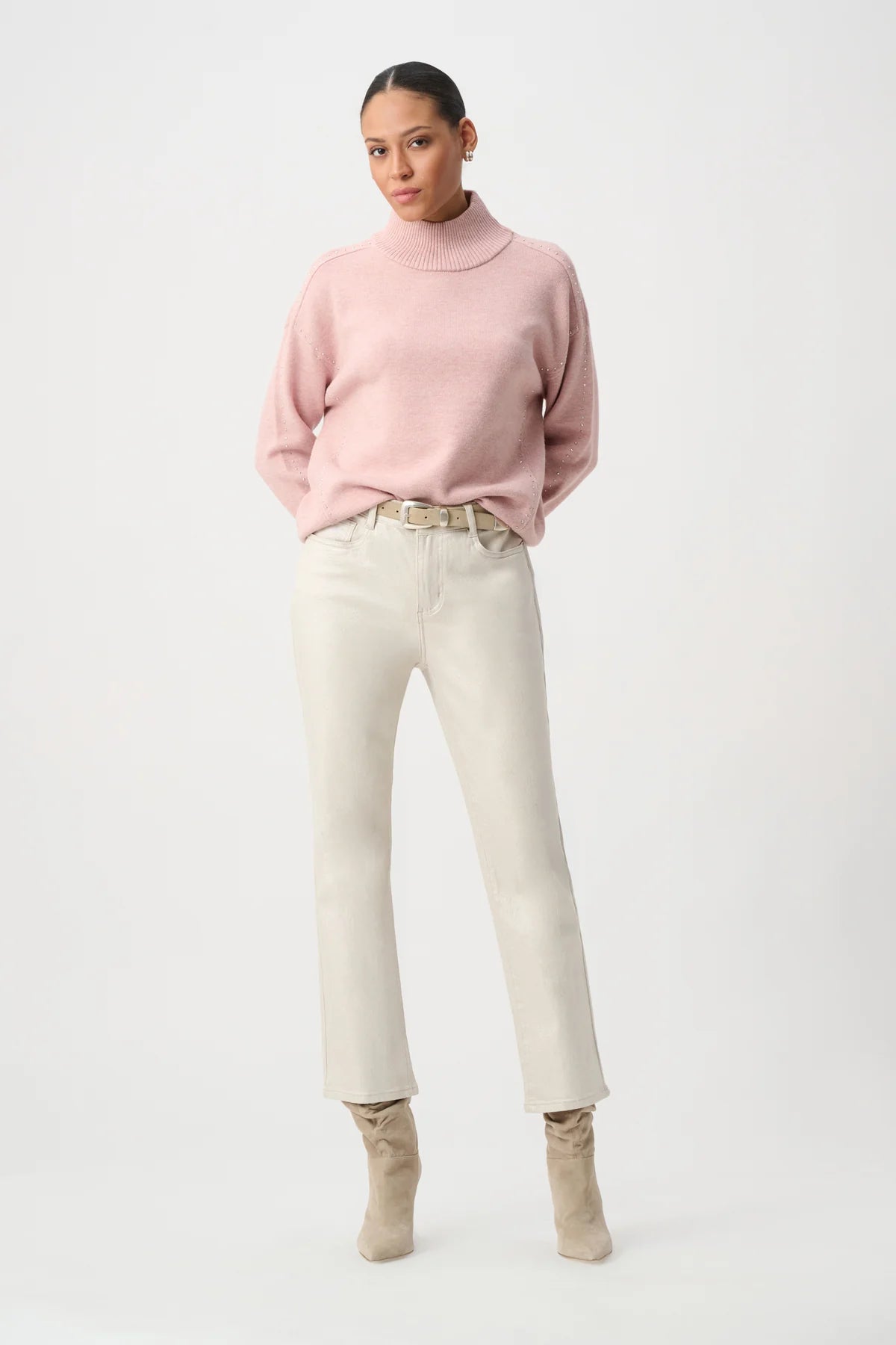 Classic Straight Leg Metallic Jeans