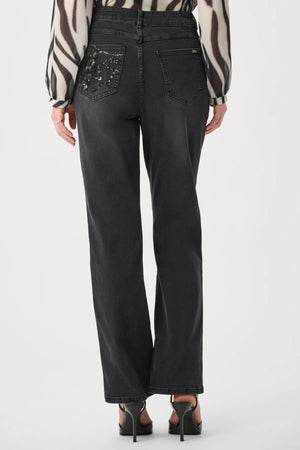 Sequin & Embroidered Bootcut Jeans