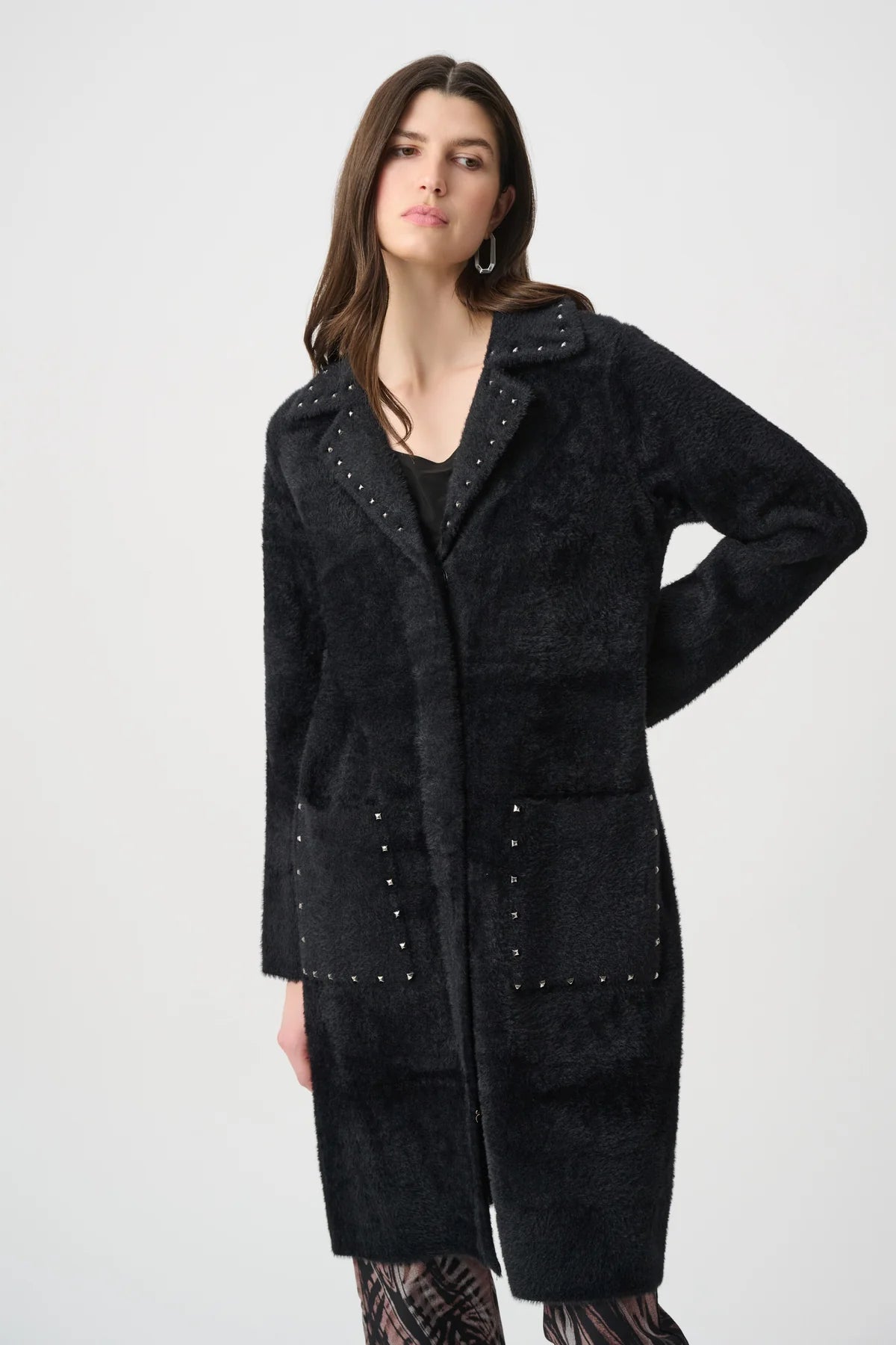 Studded Sweater Coat