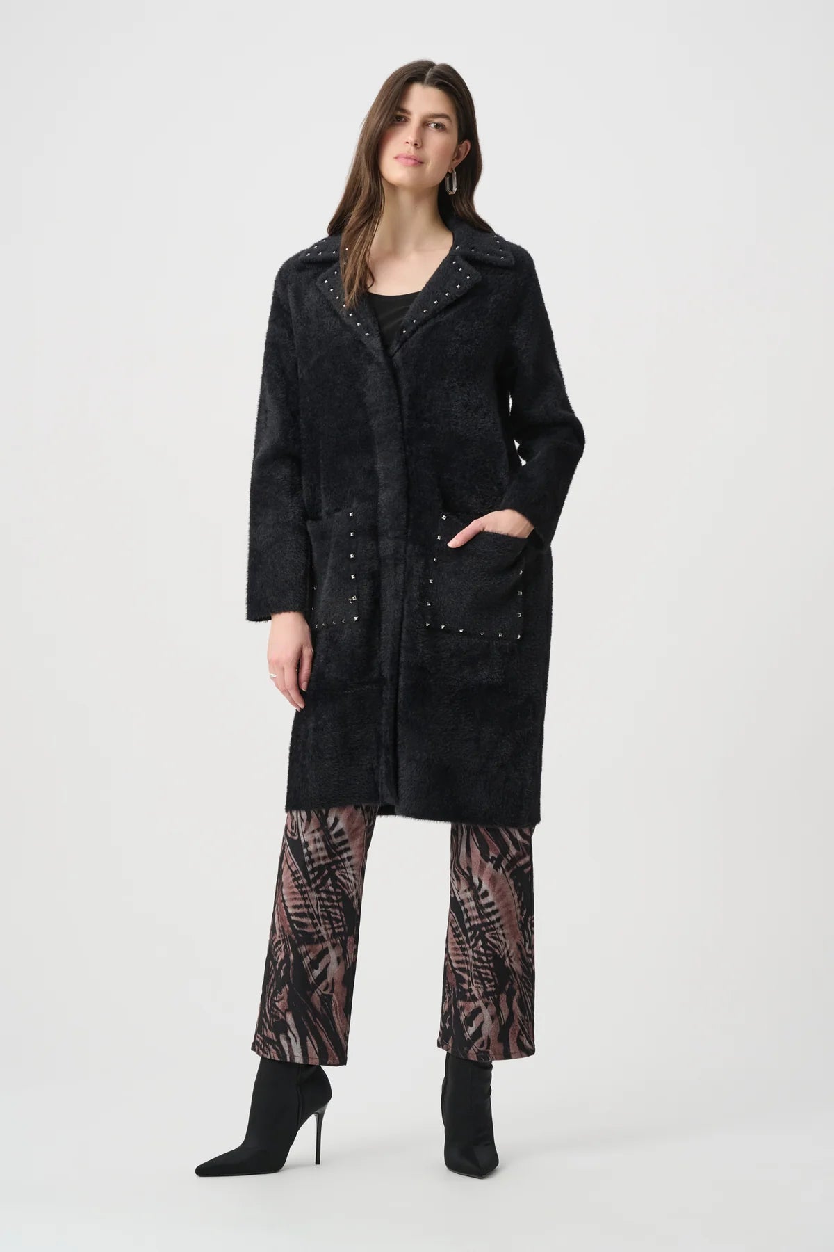 Studded Sweater Coat