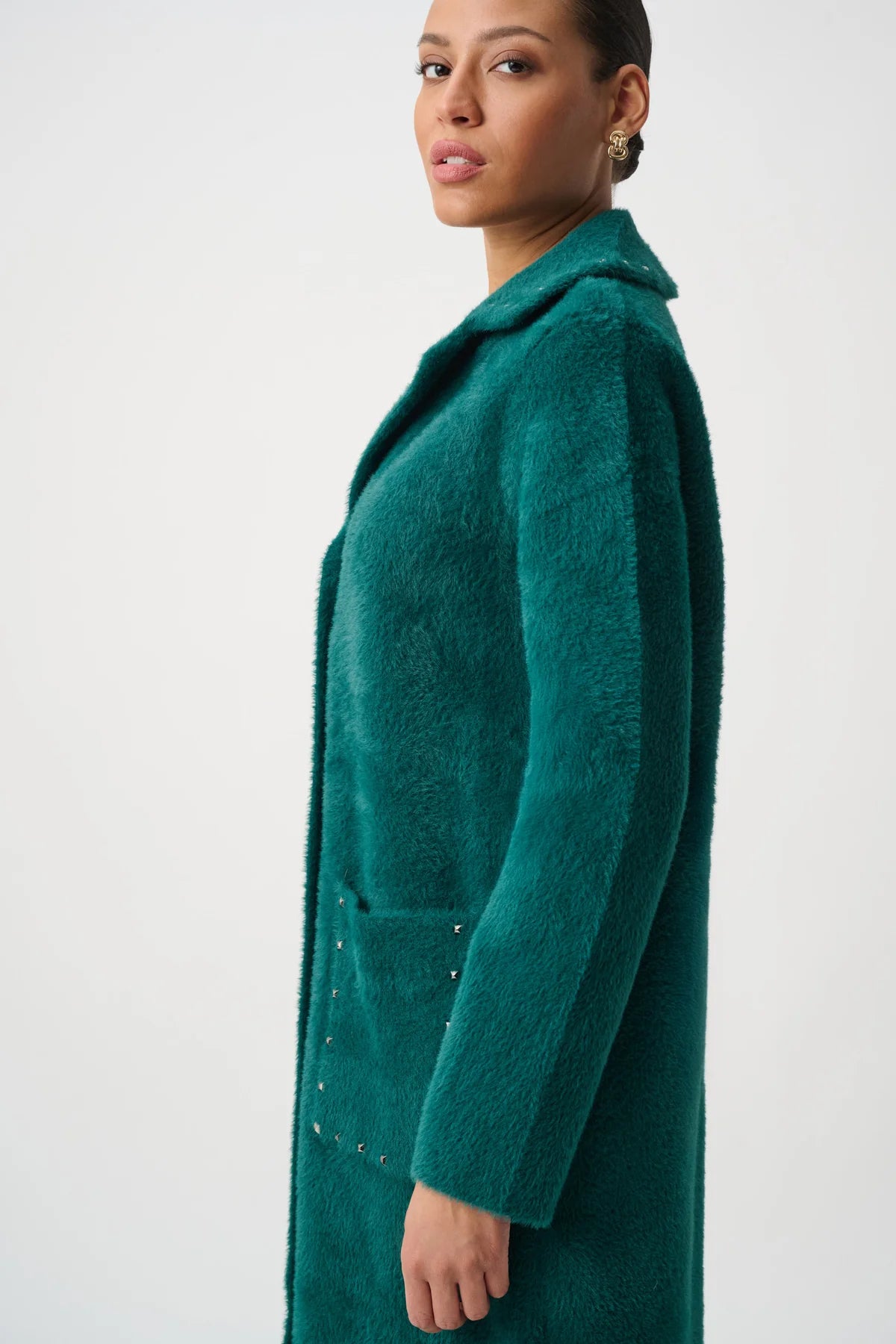Studded Sweater Coat