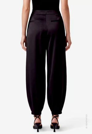 Satin Look Barrel Trousers