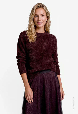 Fluffy sweater with glitter