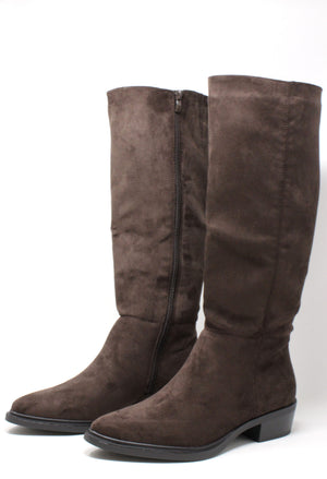 Pointed Knee High Boot