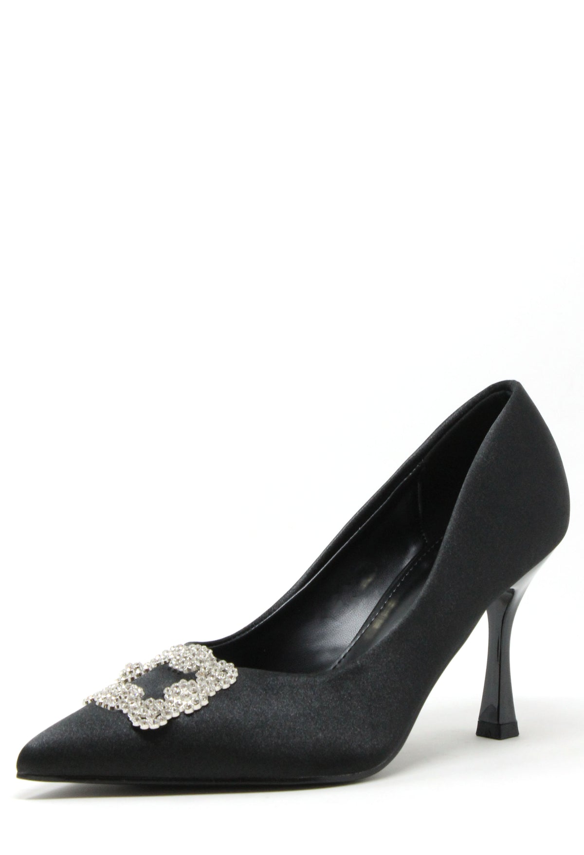 Satin Touch Diamante Heel