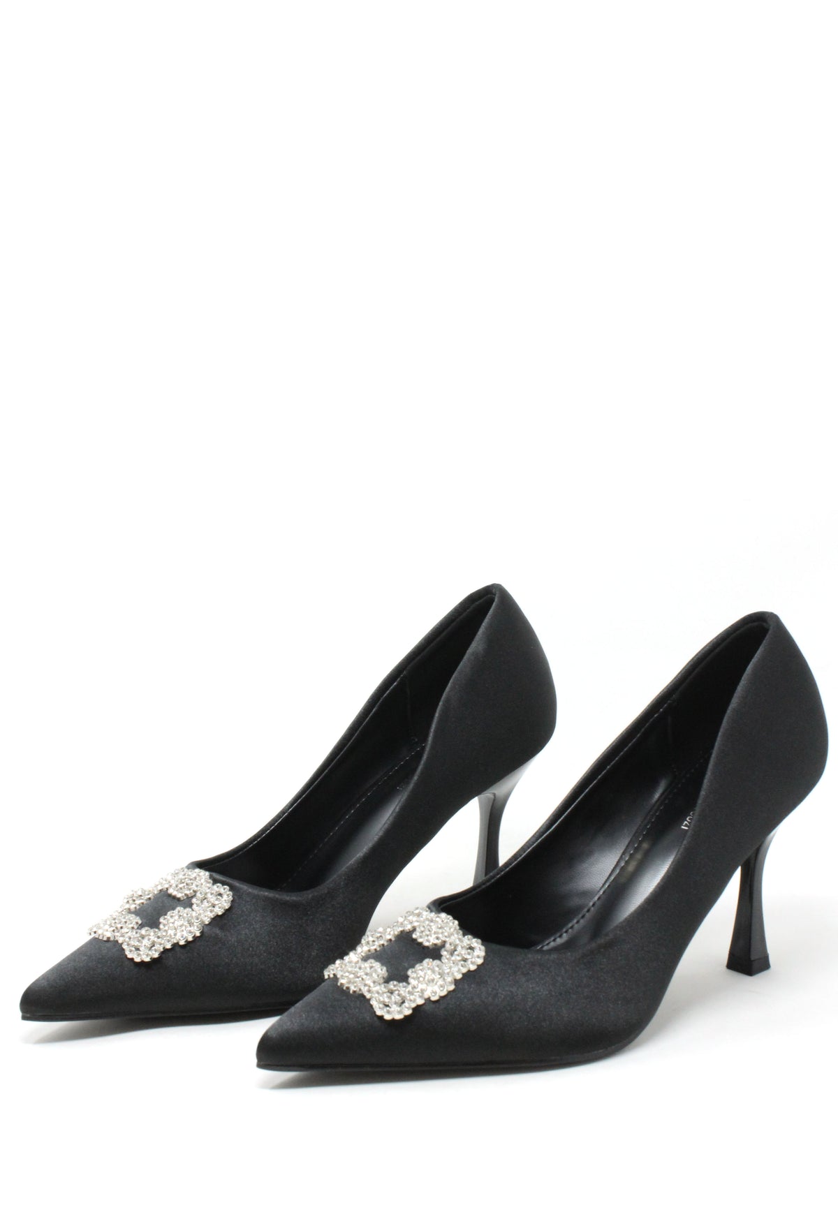 Satin Touch Diamante Heel