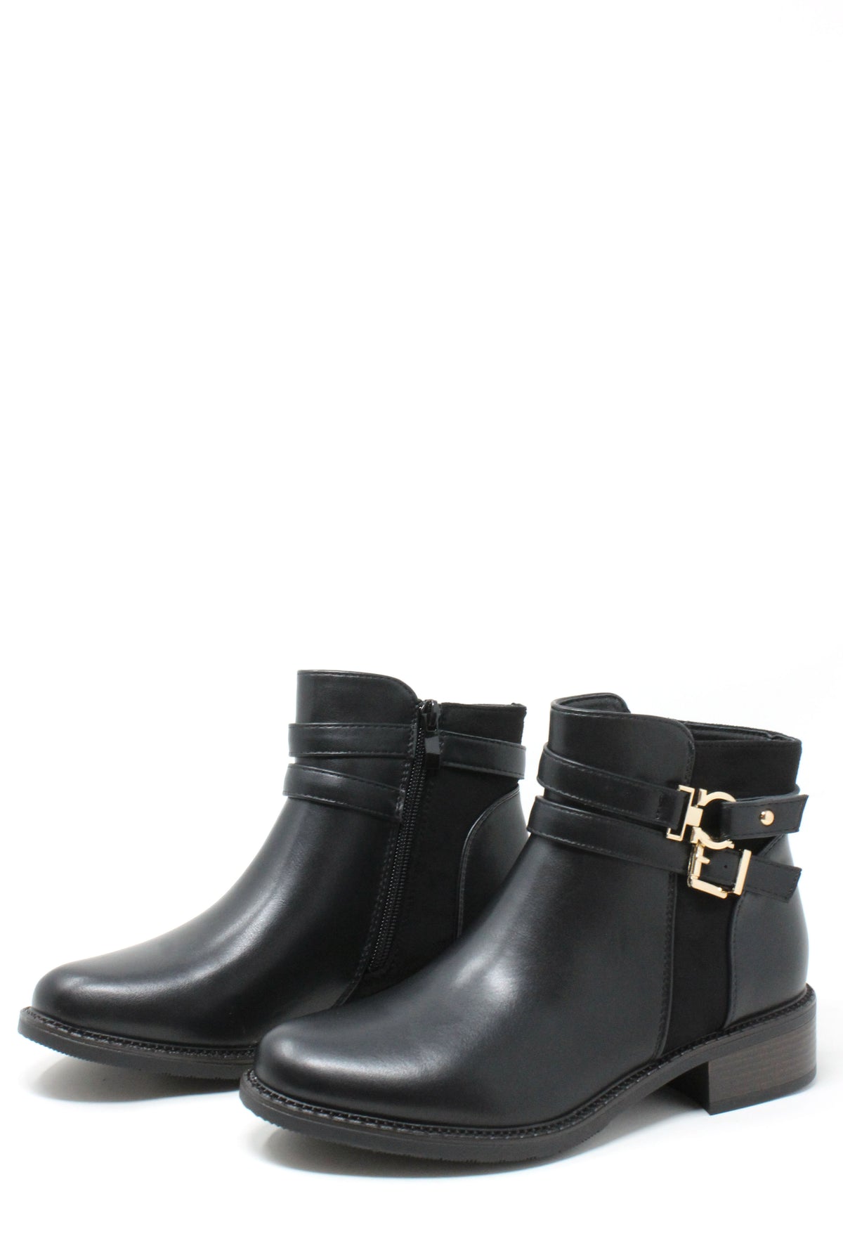 Double Buckle Ankle Boot