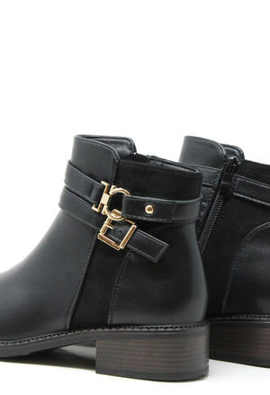 Double Buckle Ankle Boot