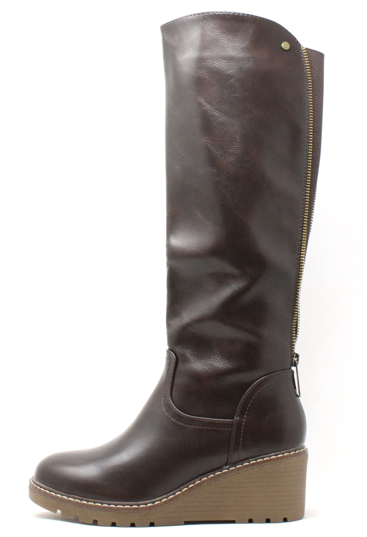 Zip Back Knee High Boot