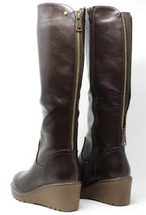 Zip Back Knee High Boot