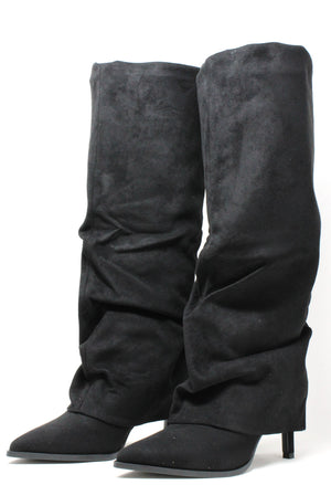Fold Over Knee High Boot