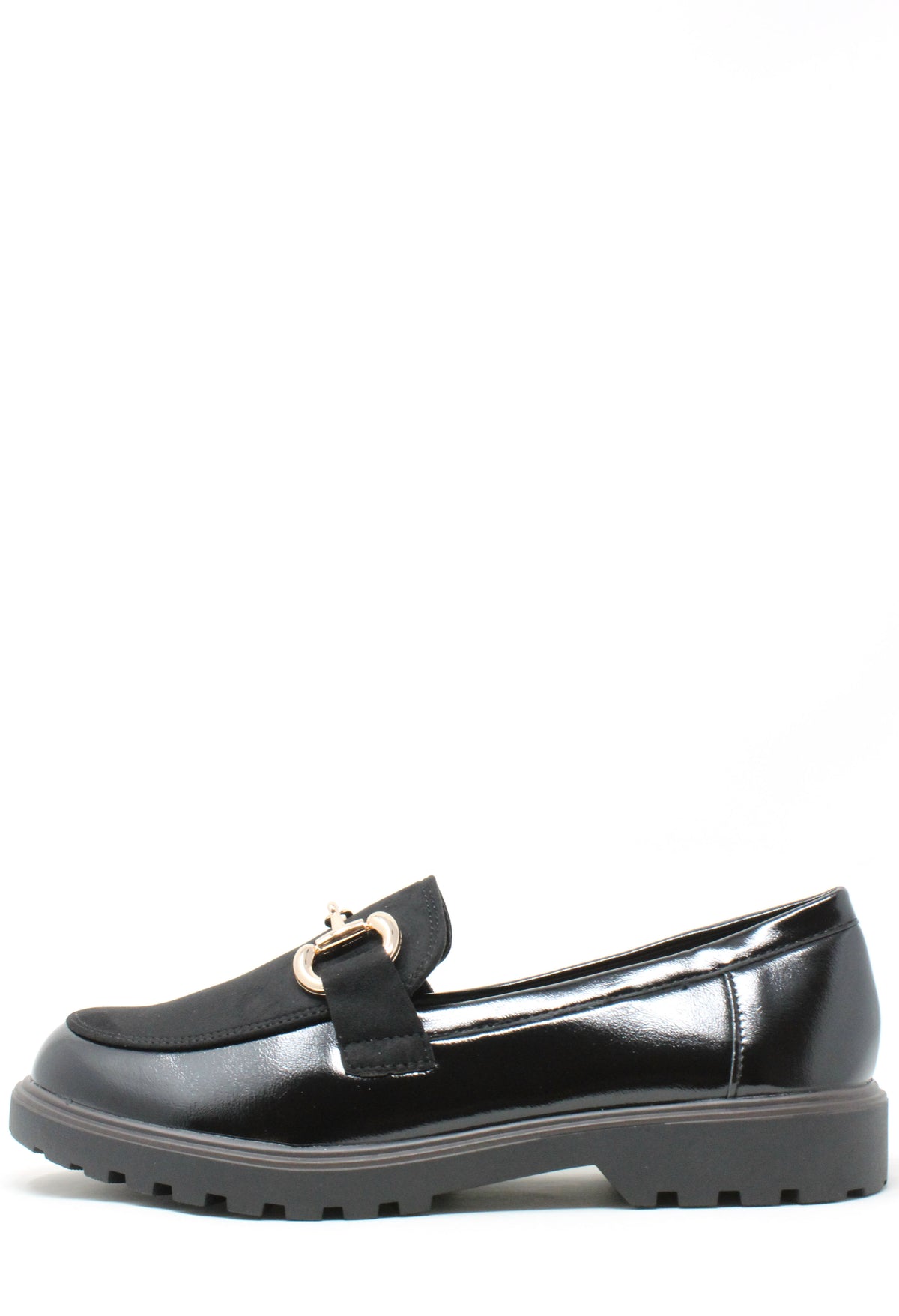 Faux Leather and Suede Loafer