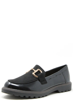 Faux Leather and Suede Loafer