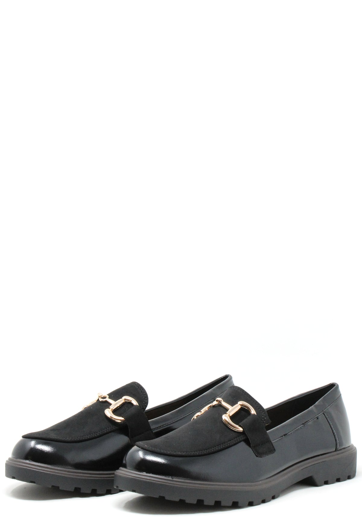 Faux Leather and Suede Loafer