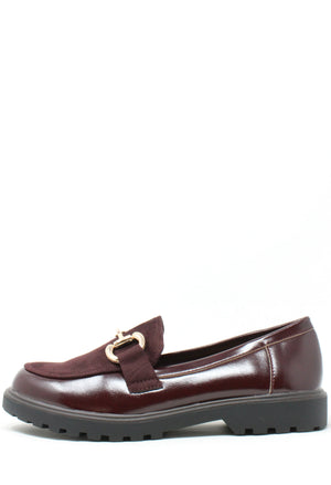 Faux Leather and Suede Loafer