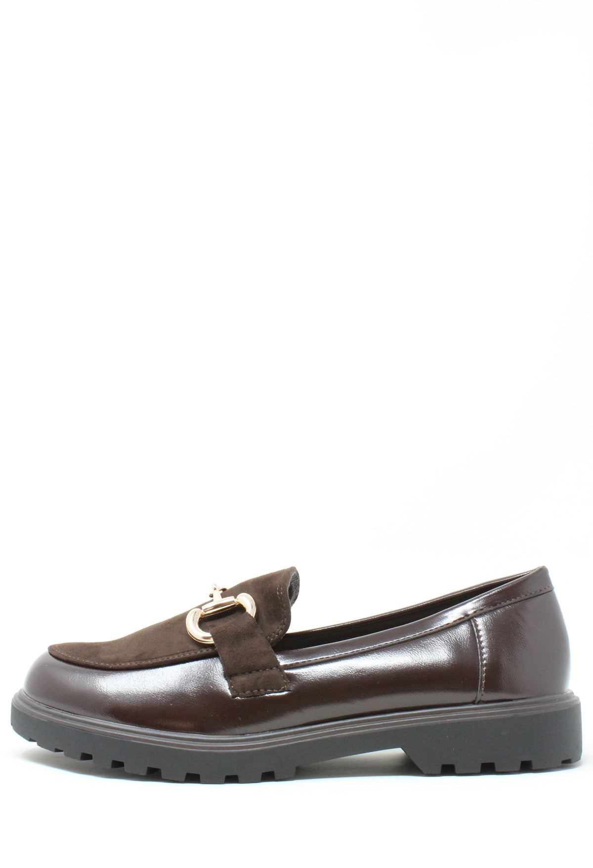 Faux Leather and Suede Loafer