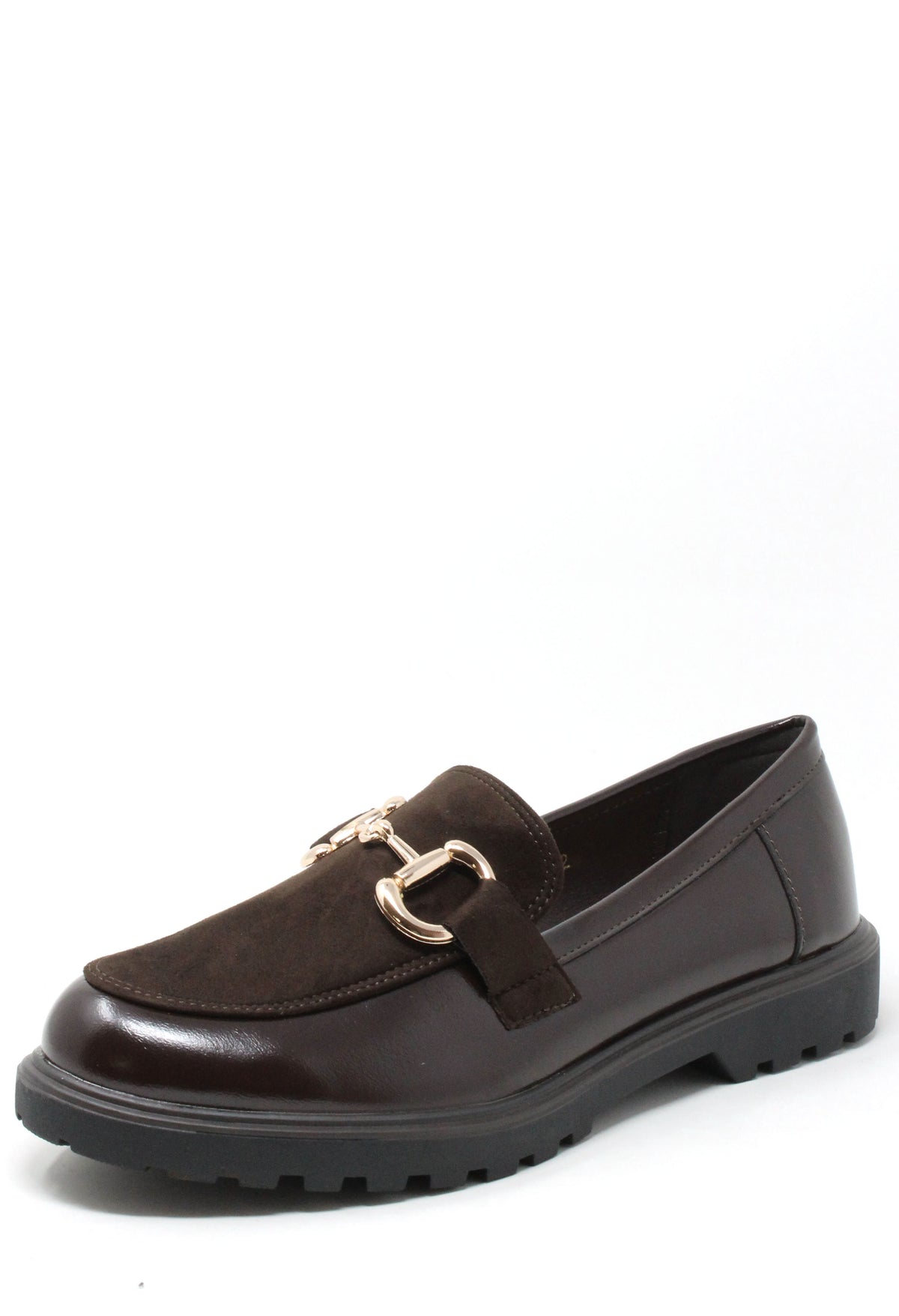 Faux Leather and Suede Loafer