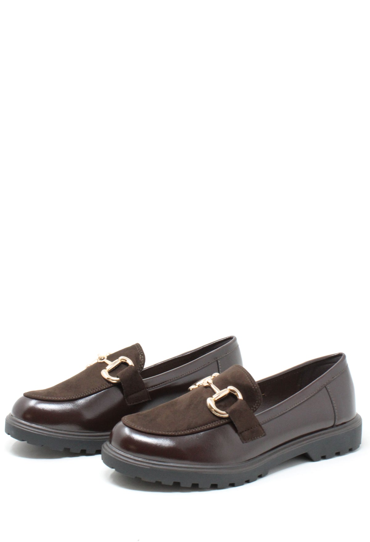 Faux Leather and Suede Loafer