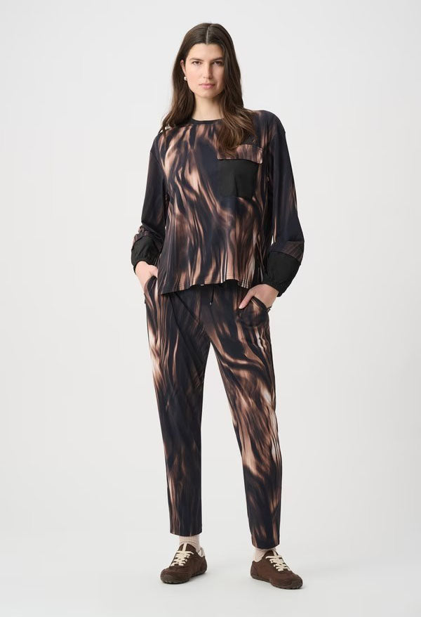 Animal Print Puff Sleeve Top