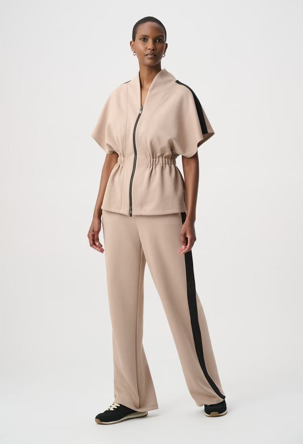 Wide Leg Pant With Rhinestones