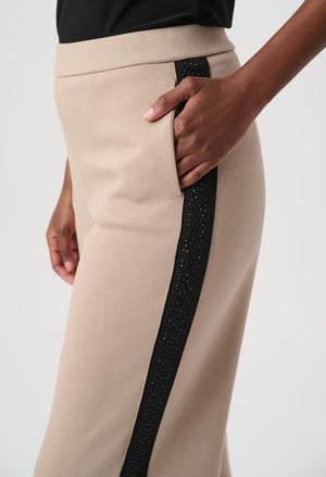 Wide Leg Pant With Rhinestones