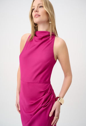 Satin Halter Neck Trumpet Gown