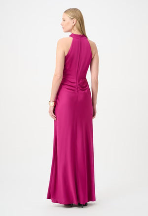 Satin Halter Neck Trumpet Gown