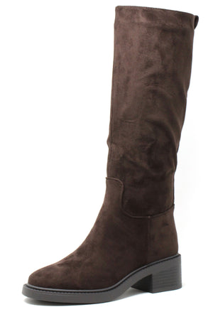 Faux Suede Knee High Boot