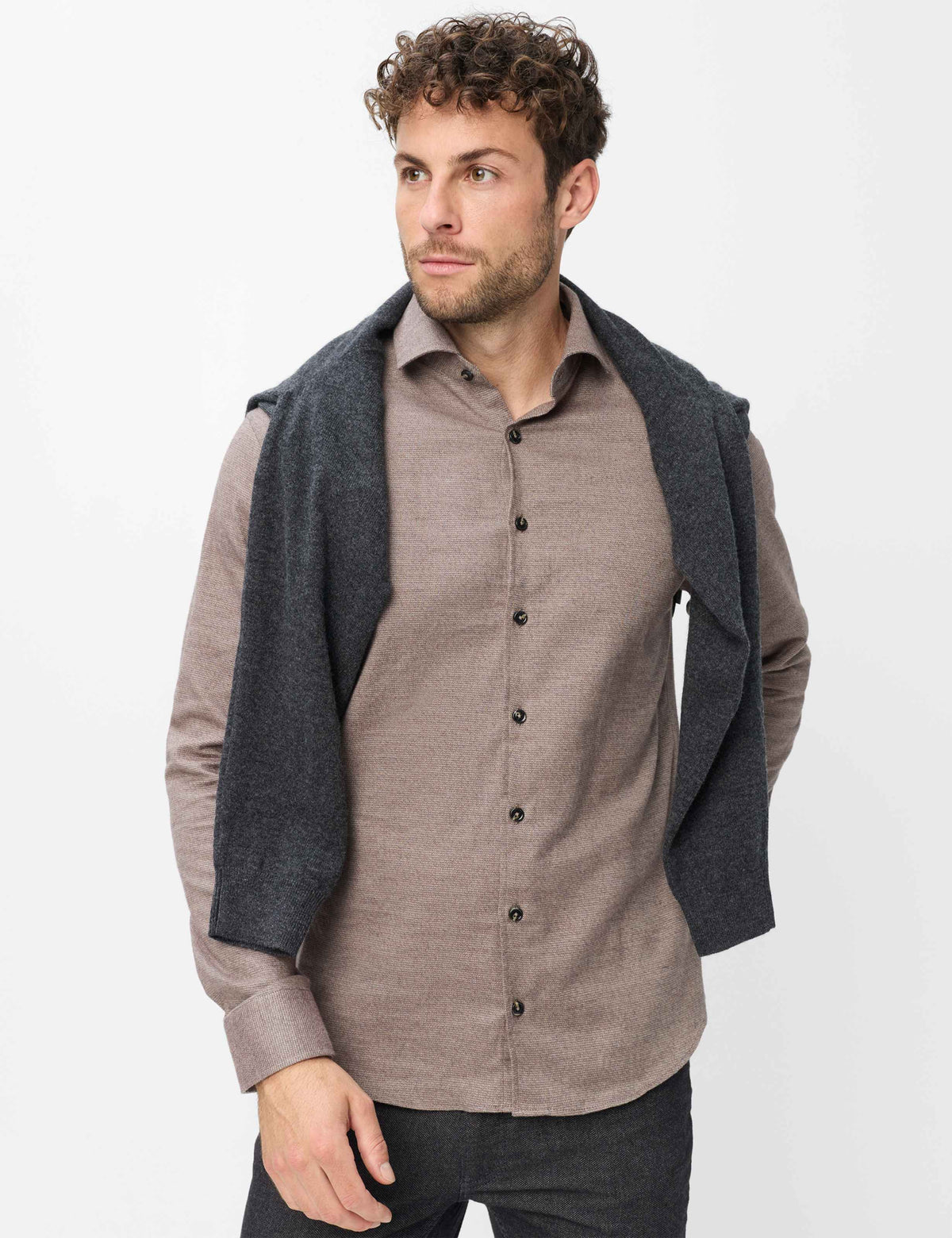 Notched Collar Shirt