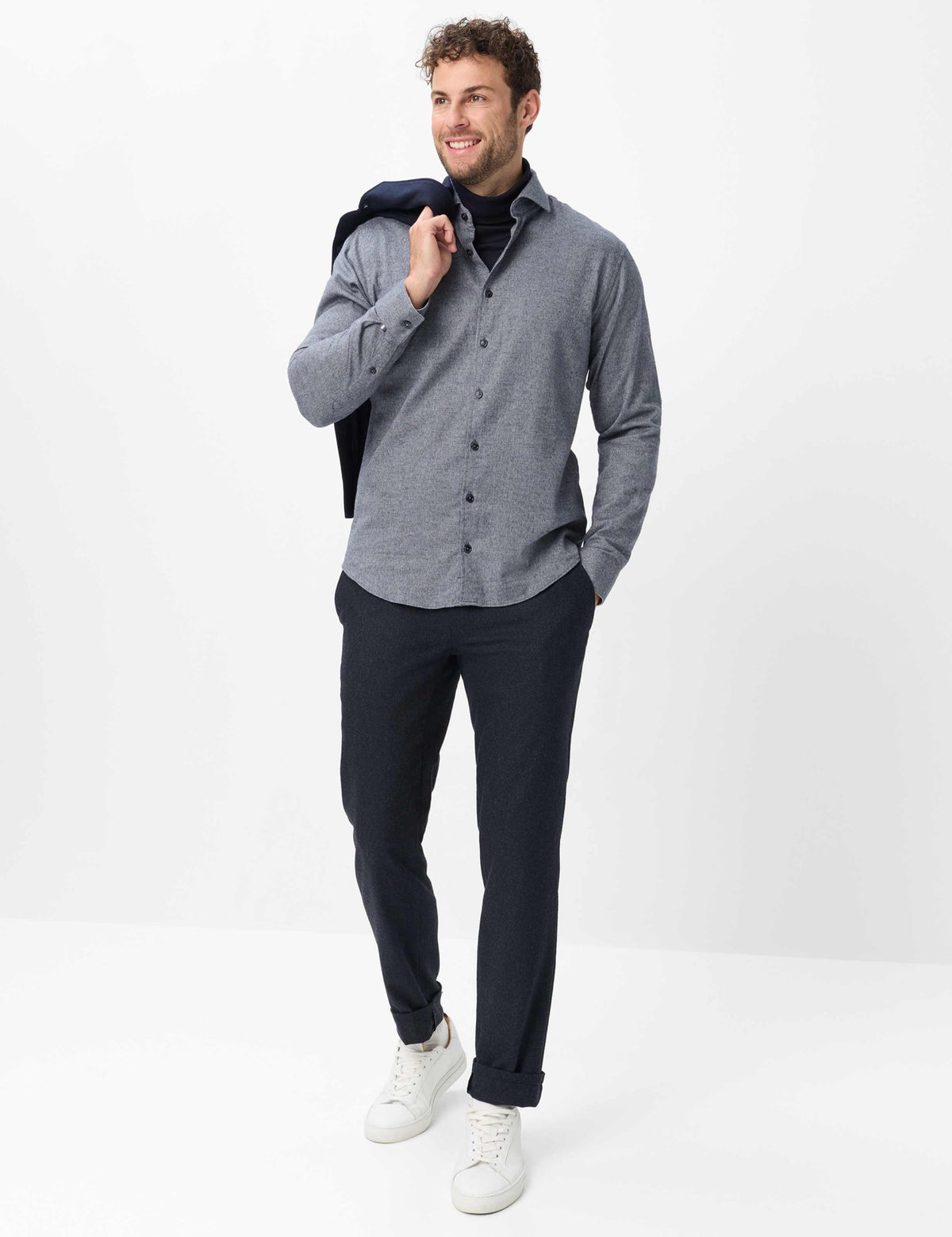 Notched Collar Shirt