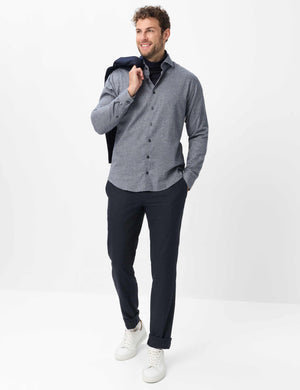 Notched Collar Shirt
