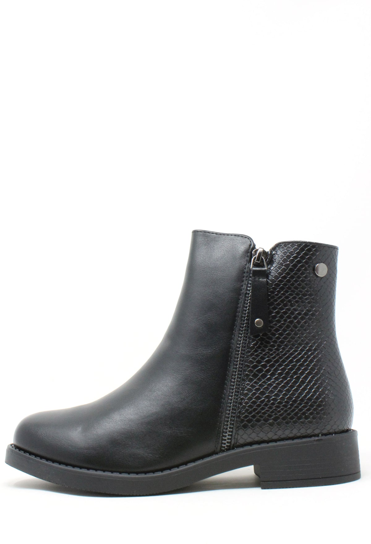 Snake Pattern Ankle Boot