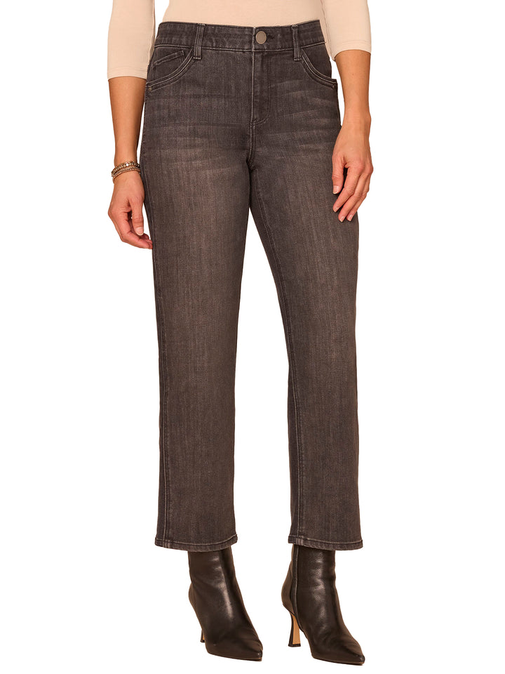 "Ab"solution® High Rise Double Side Seam Ankle Straight Leg Jeans – Pamela Scott