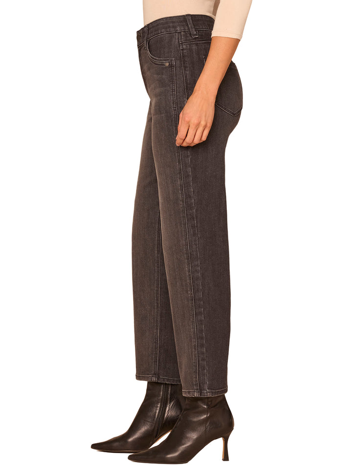 "Ab"solution® High Rise Double Side Seam Ankle Straight Leg Jeans, view 2 – Pamela Scott