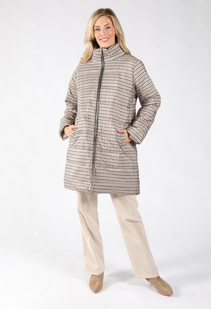Gingham Puffer Coat