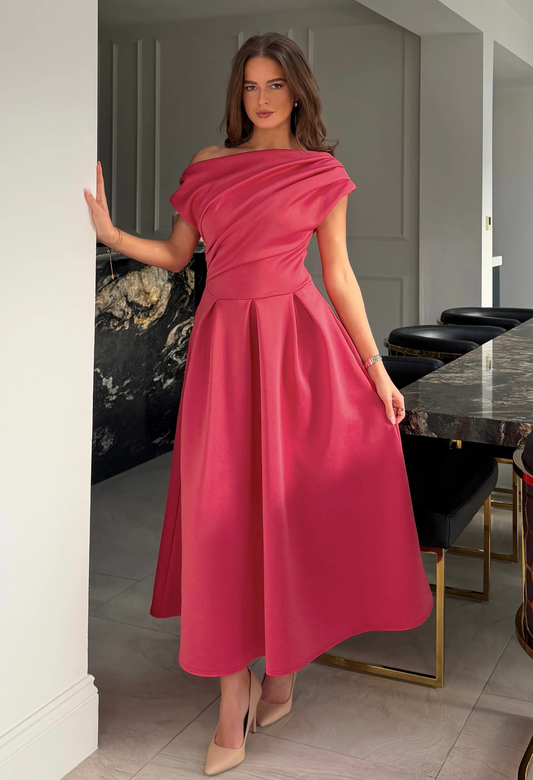 Betty Asymmetric Midi Dress