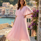 Olivia Plisse Pleated Wrap Midi Dress