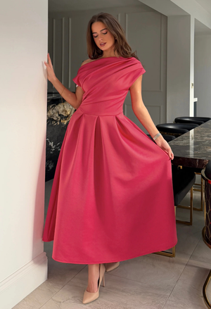 Betty Asymmetric Midi Dress
