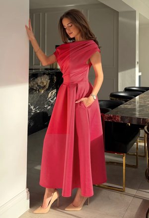 Betty Asymmetric Midi Dress