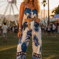 Palm Print Jumpsuit