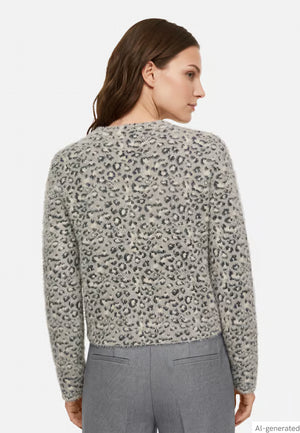 Leopard Print Knit Jacket