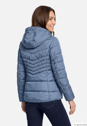 Quilted Jacket With Detachable Hood